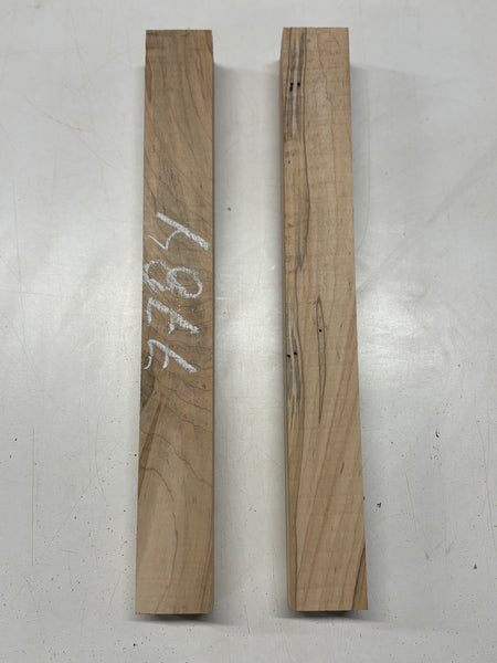 2 Pack, Ambrosia Maple Turning Wood Blanks 17"x2"x2"#7784 - Exotic Wood Zone