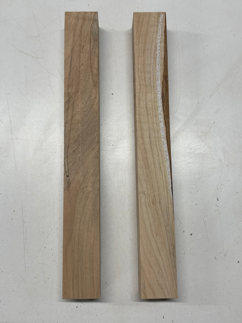 2 Pack, Ambrosia Maple Turning Wood Blanks 17"x2"x2"#7784 - Exotic Wood Zone