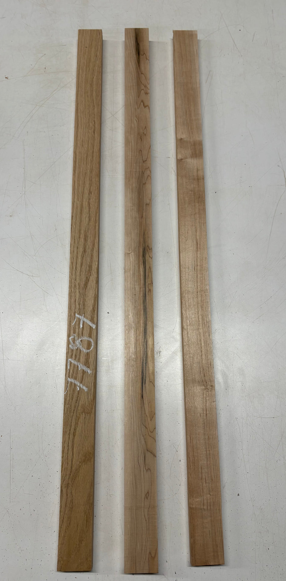 3 Pack, 3 Species White Oak + Ambrosia Maple + Hard Maple Thin Stock Lumber 36"x1-3/4"x3/4"#7787 - Exotic Wood Zone