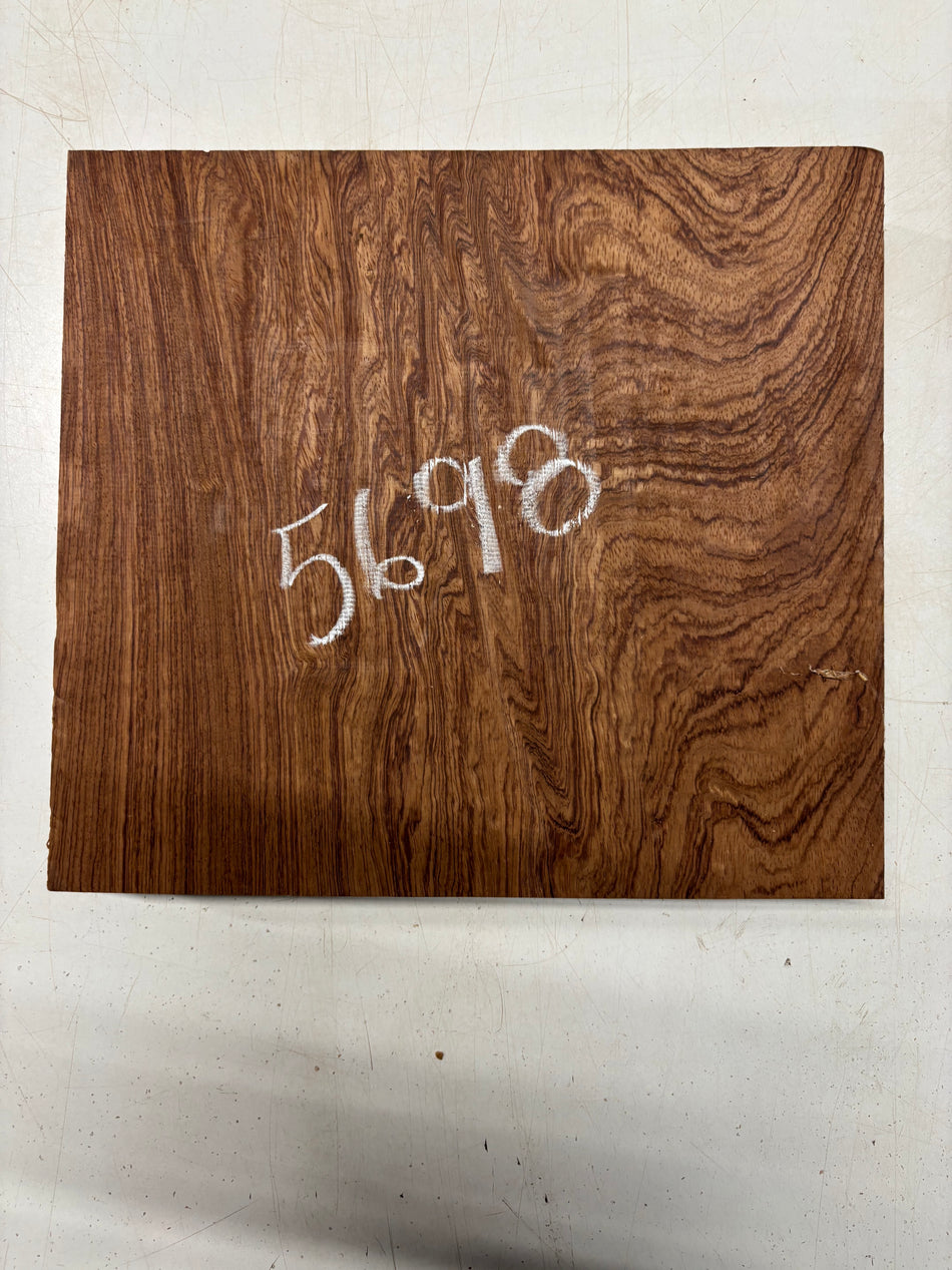 1 Piece, Waterfall Bubinga Lumber Board Blank 10-3/4"x11-3/4"x2"#5698