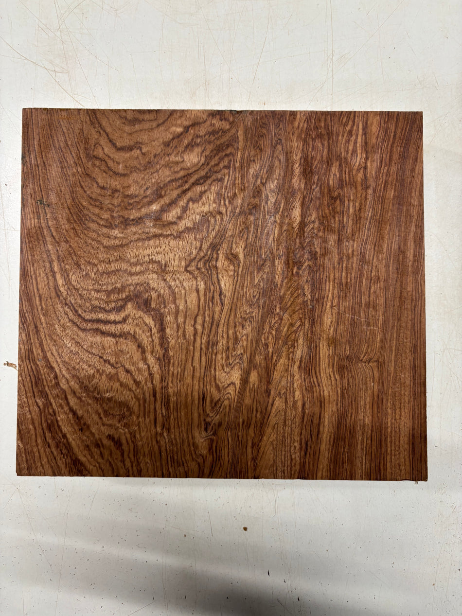 1 Piece, Waterfall Bubinga Lumber Board Blank 10-3/4"x11-3/4"x2"#5698