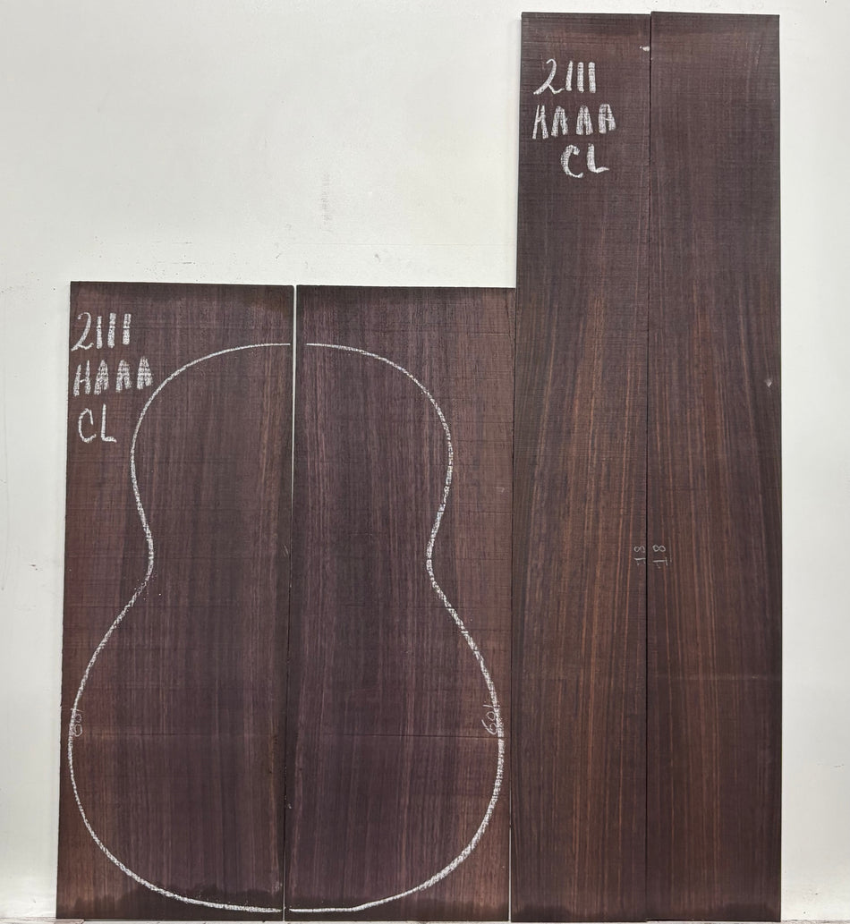 East Indian Rosewood Classical AAAA Grade Guitar Back & Side Set #2111 - Exotic Wood Zone