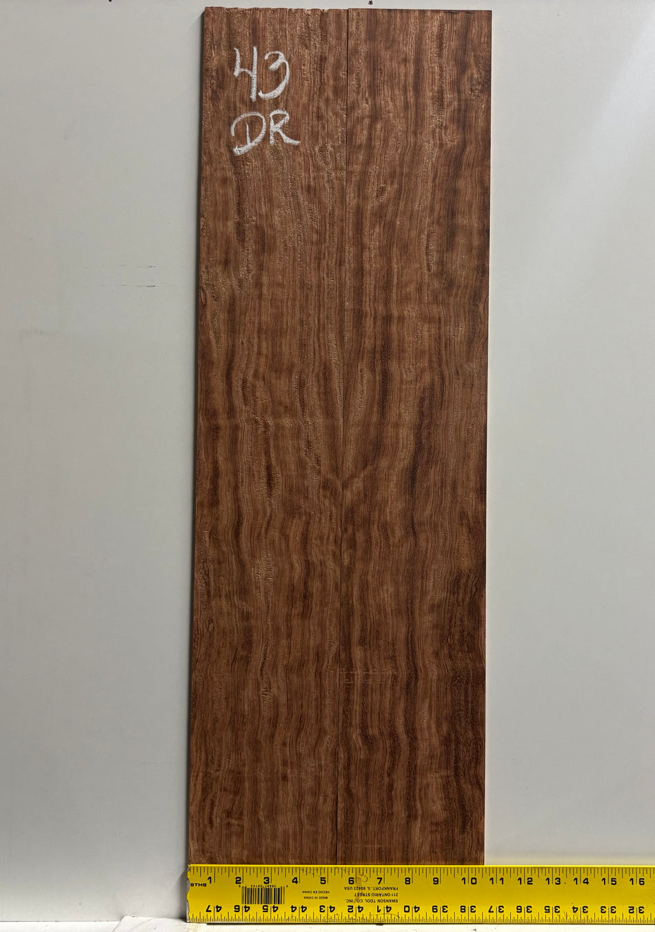 Waterfall Curly Flame Bubinga Dreadnought Guitar Side Set #43