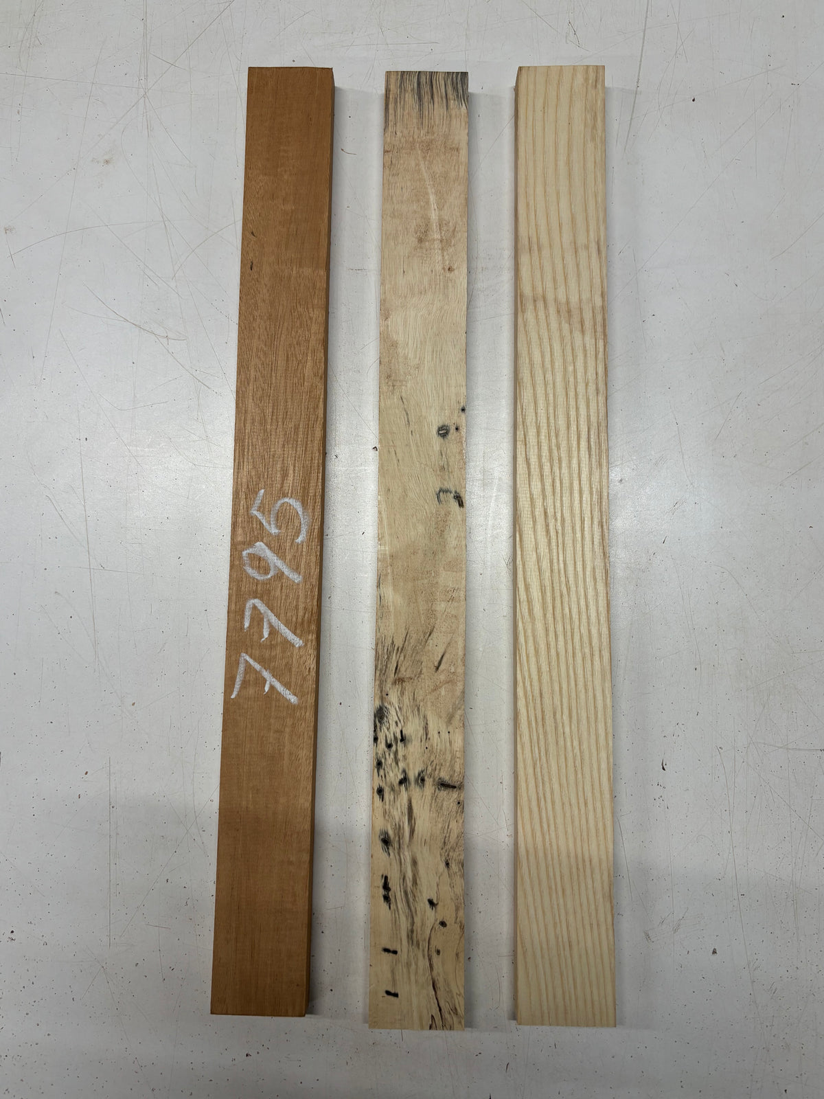 3 Pack, 3 Species Mahogany + Tamarind + White Ash Thin Stock Lumber 21"x2"x5/8"#7795 - Exotic Wood Zone