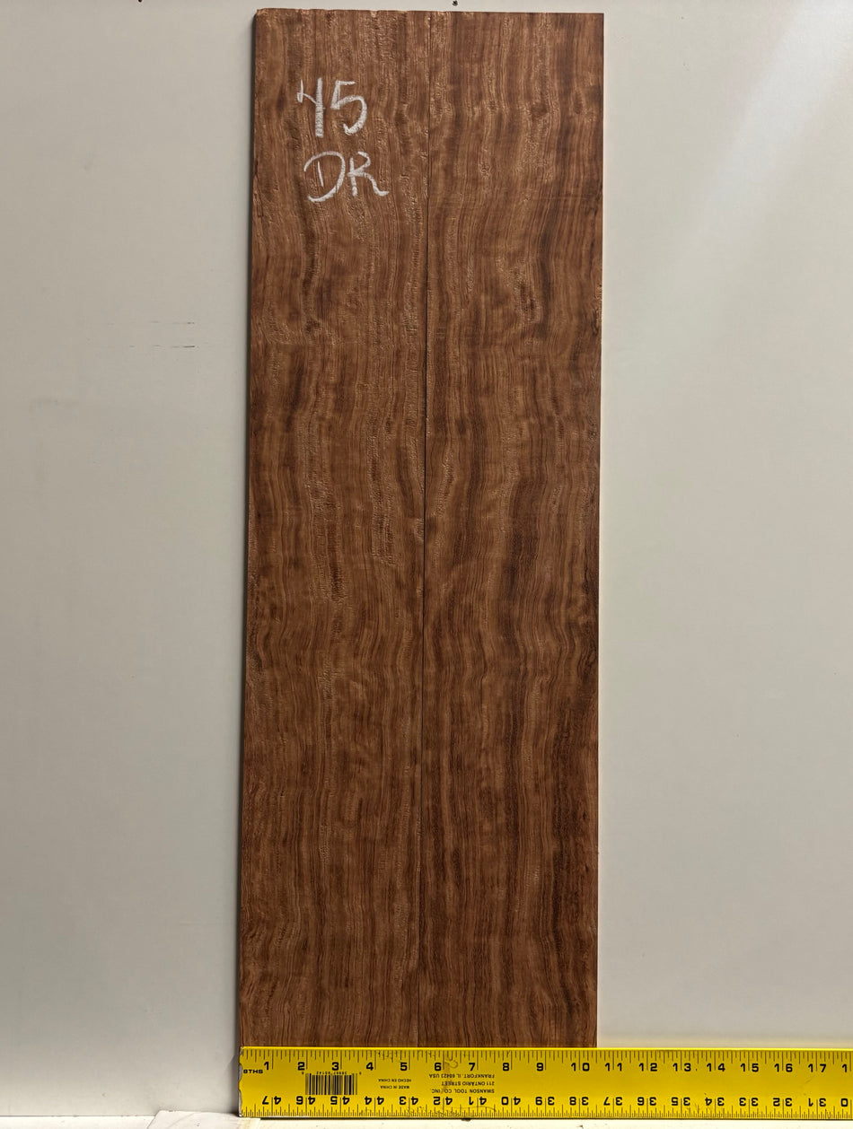 Waterfall Curly Flame Bubinga Dreadnought Guitar Side Set #45