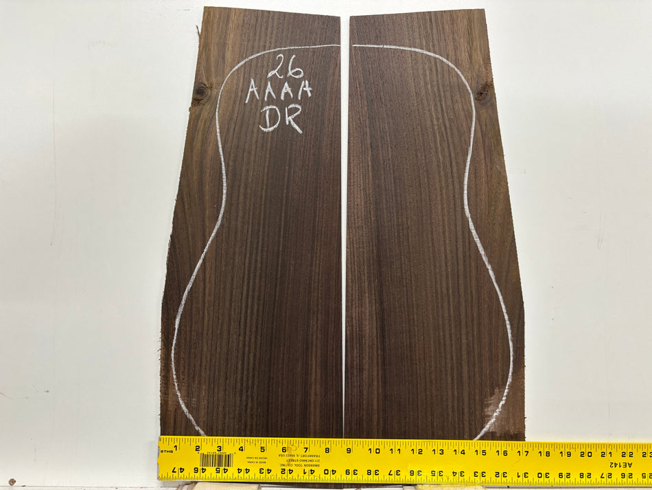 East Indian Rosewood Dreadnought AAAA Grade Guitar Back Set #26