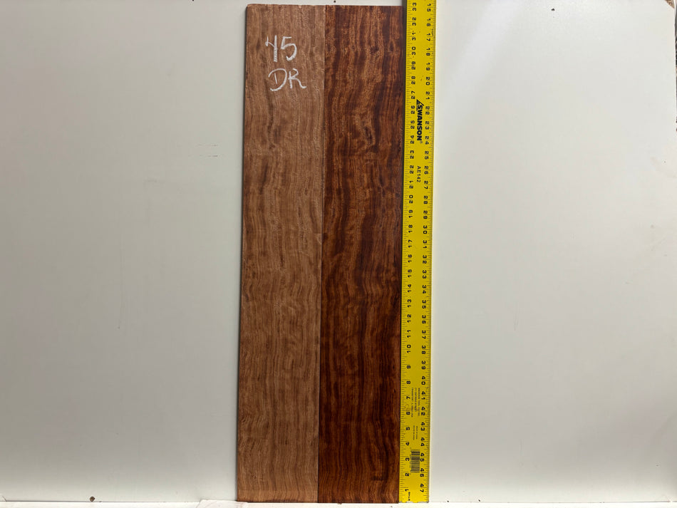 Waterfall Curly Flame Bubinga Dreadnought Guitar Side Set #45