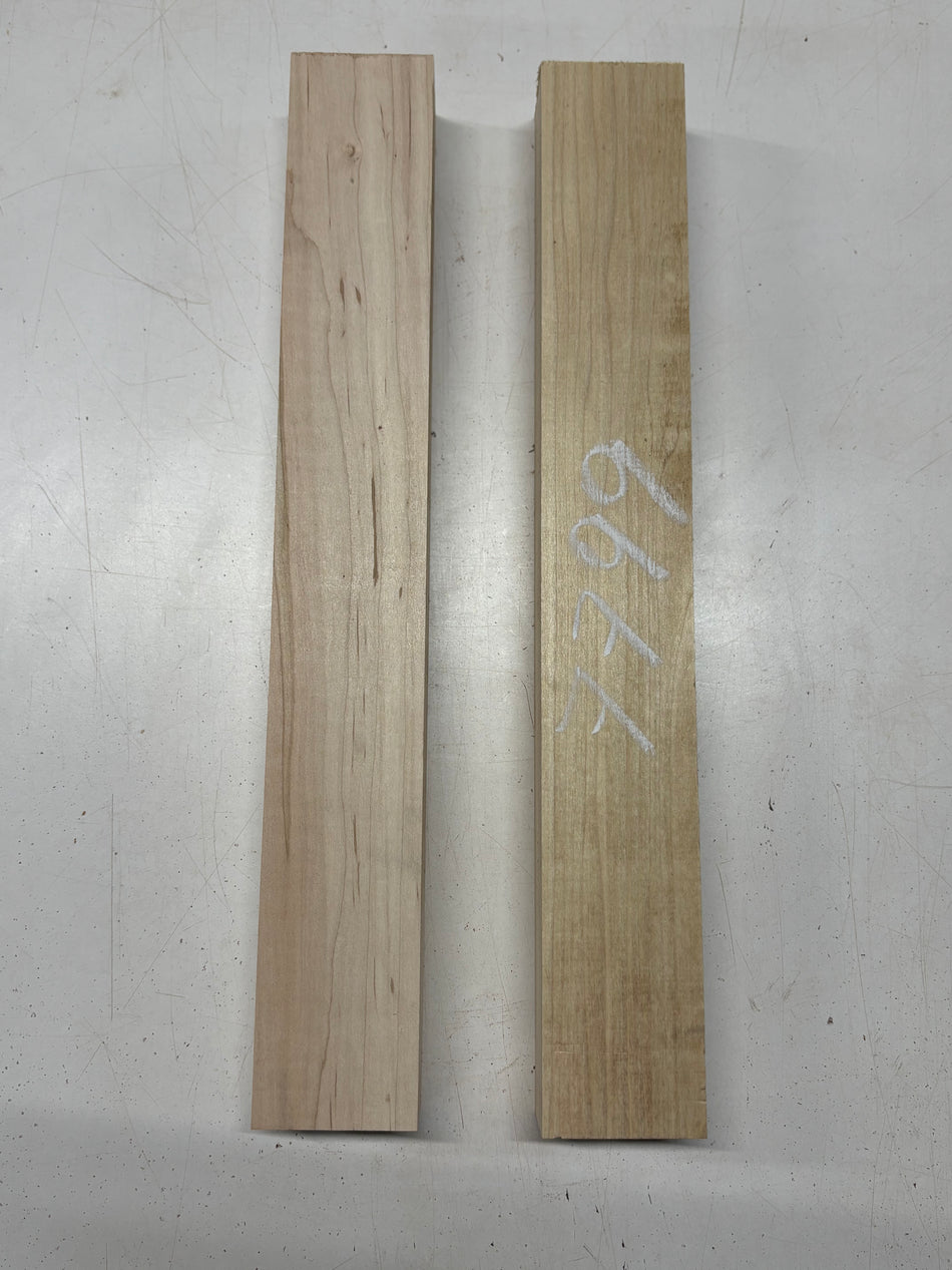 2 Pack, 2 Species Ambrosia Maple + Poplar Lumber Board Blanks  19"x2-5/8"x1-7/8"#7799 - Exotic Wood Zone