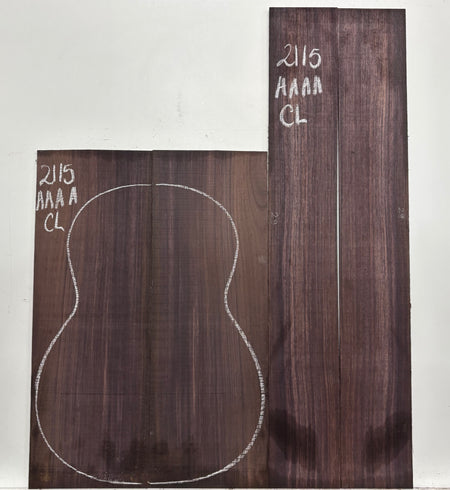 East Indian Rosewood Classical AAAA Grade Guitar Back & Side Set #2115 - Exotic Wood Zone