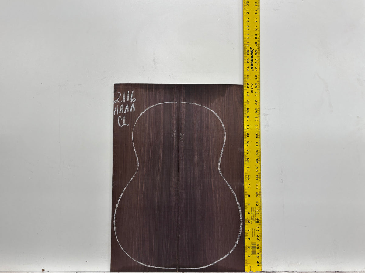 East Indian Rosewood Classical AAAA Grade Guitar Back & Side Set #2116 - Exotic Wood Zone