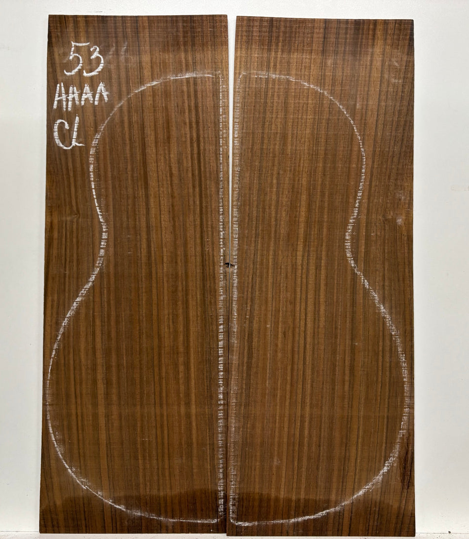 East Indian Rosewood Classical Guitar Back Set - AAAA Grade #53