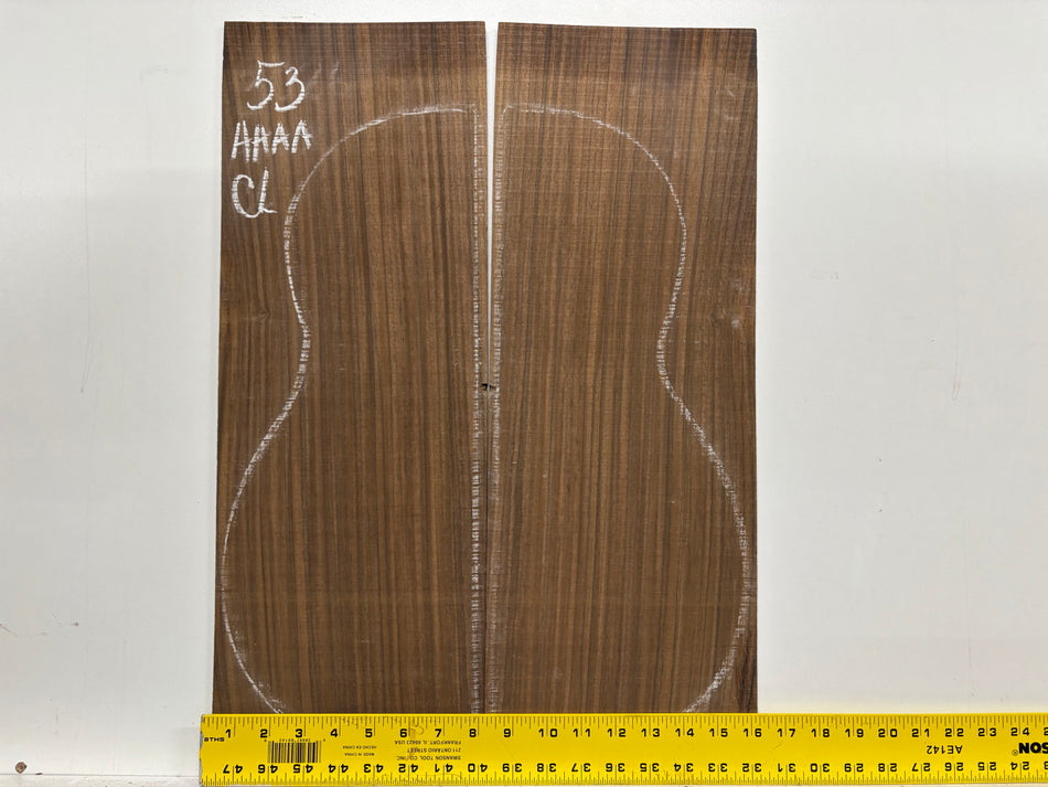 East Indian Rosewood Classical Guitar Back Set - AAAA Grade #53