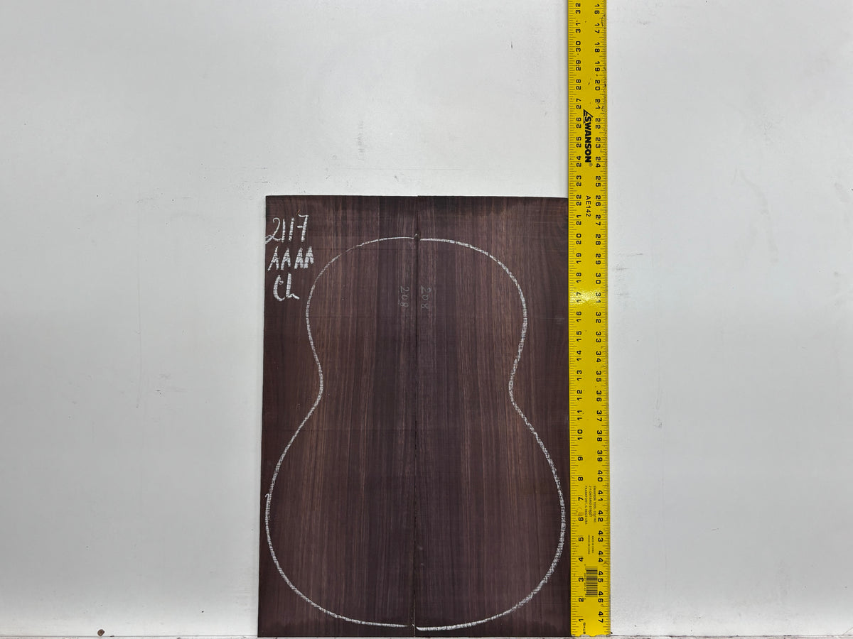 East Indian Rosewood Classical AAAA Grade Guitar Back & Side Set #2117 - Exotic Wood Zone