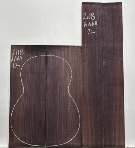 East Indian Rosewood Classical AAAA Grade Guitar Back & Side Set #2118 - Exotic Wood Zone