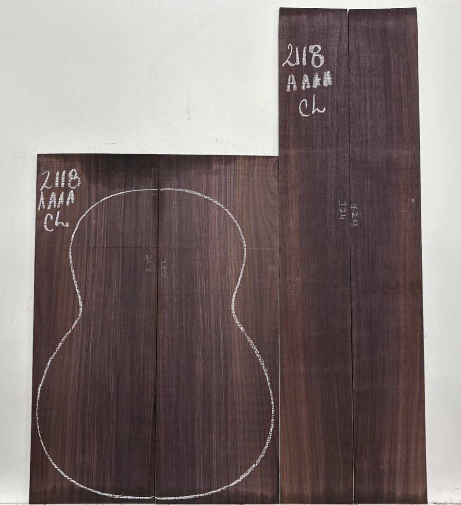East Indian Rosewood Classical AAAA Grade Guitar Back & Side Set #2118 - Exotic Wood Zone