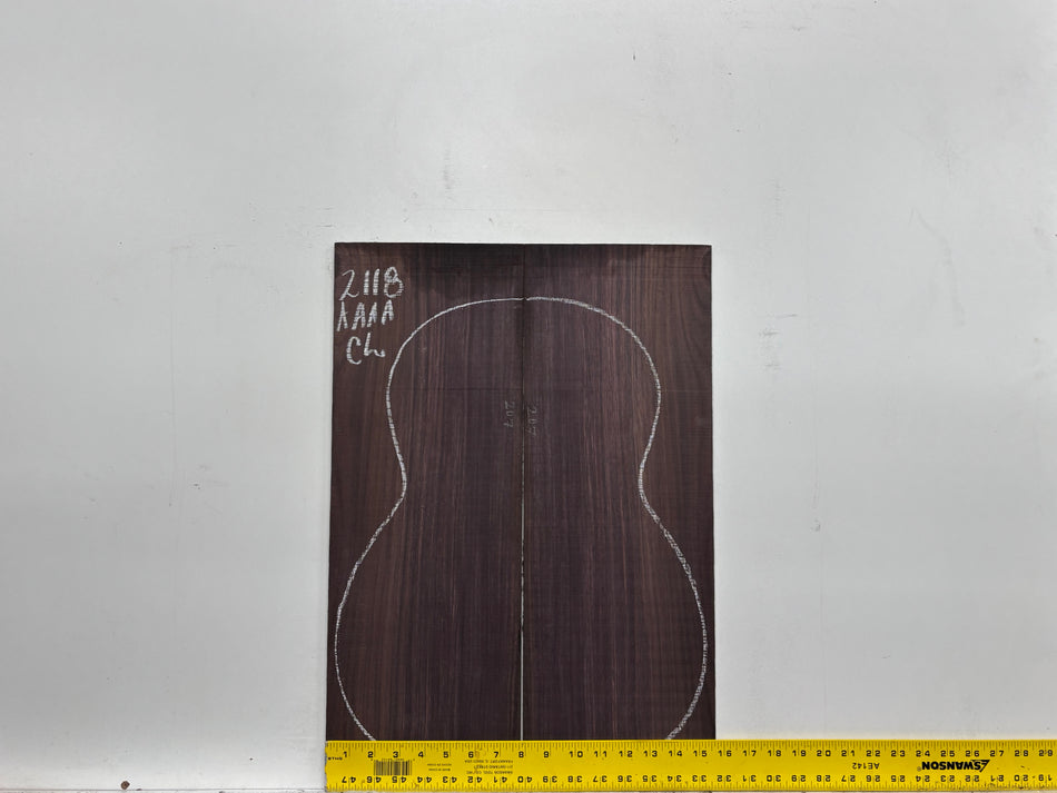 East Indian Rosewood Classical AAAA Grade Guitar Back & Side Set #2118 - Exotic Wood Zone