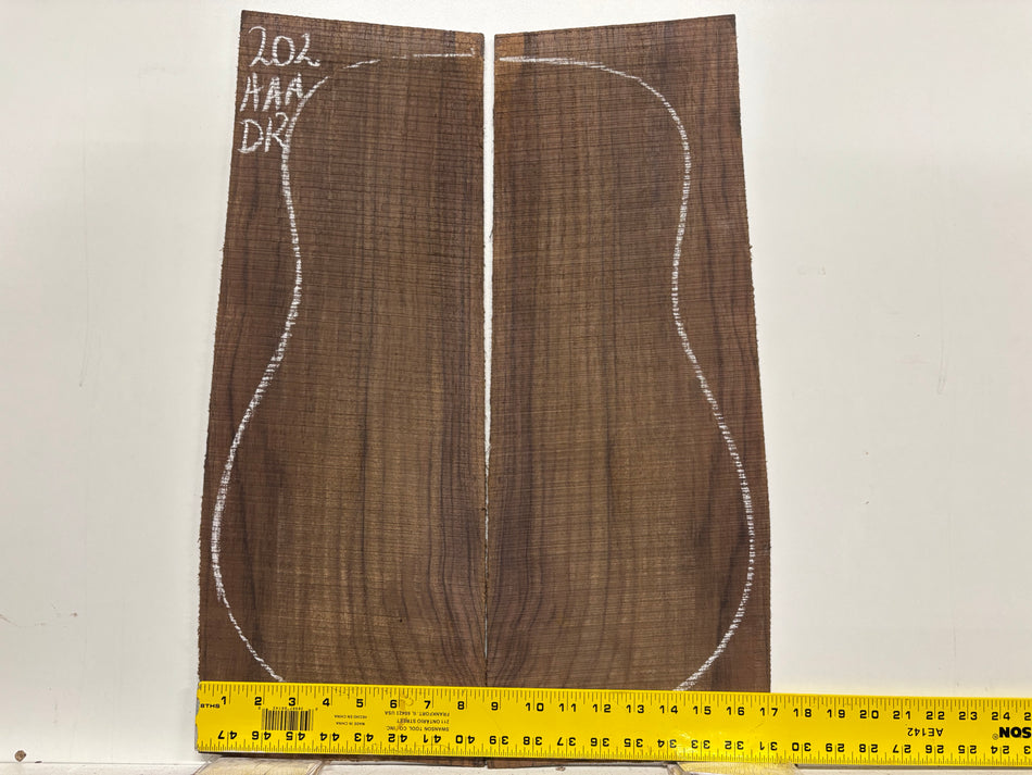 East Indian Rosewood Dreadnought Guitar Back Set – AAA Grade #202