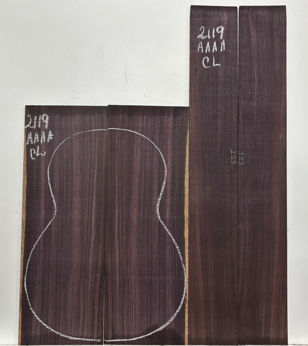 East Indian Rosewood Classical AAAA Grade Guitar Back & Side Set #2119 - Exotic Wood Zone