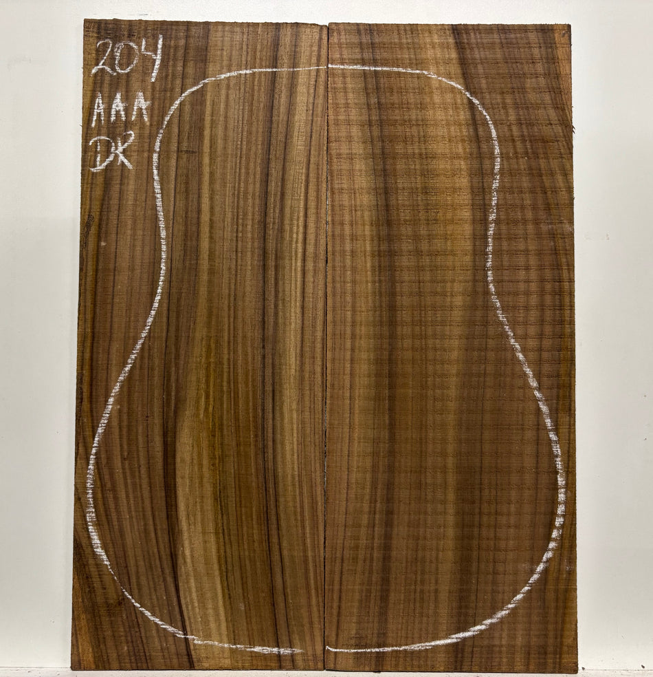 East Indian Rosewood Dreadnought Guitar Back Set – AAA Grade #204