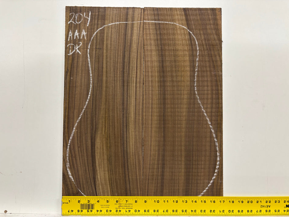 East Indian Rosewood Dreadnought Guitar Back Set – AAA Grade #204