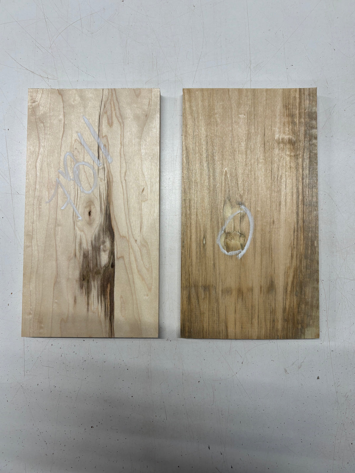 2 Pack, 2 Species Basswood + Hard Maple Thin Stock Lumber 11"x5-7/8'x5/8"#7811 - Exotic Wood Zone