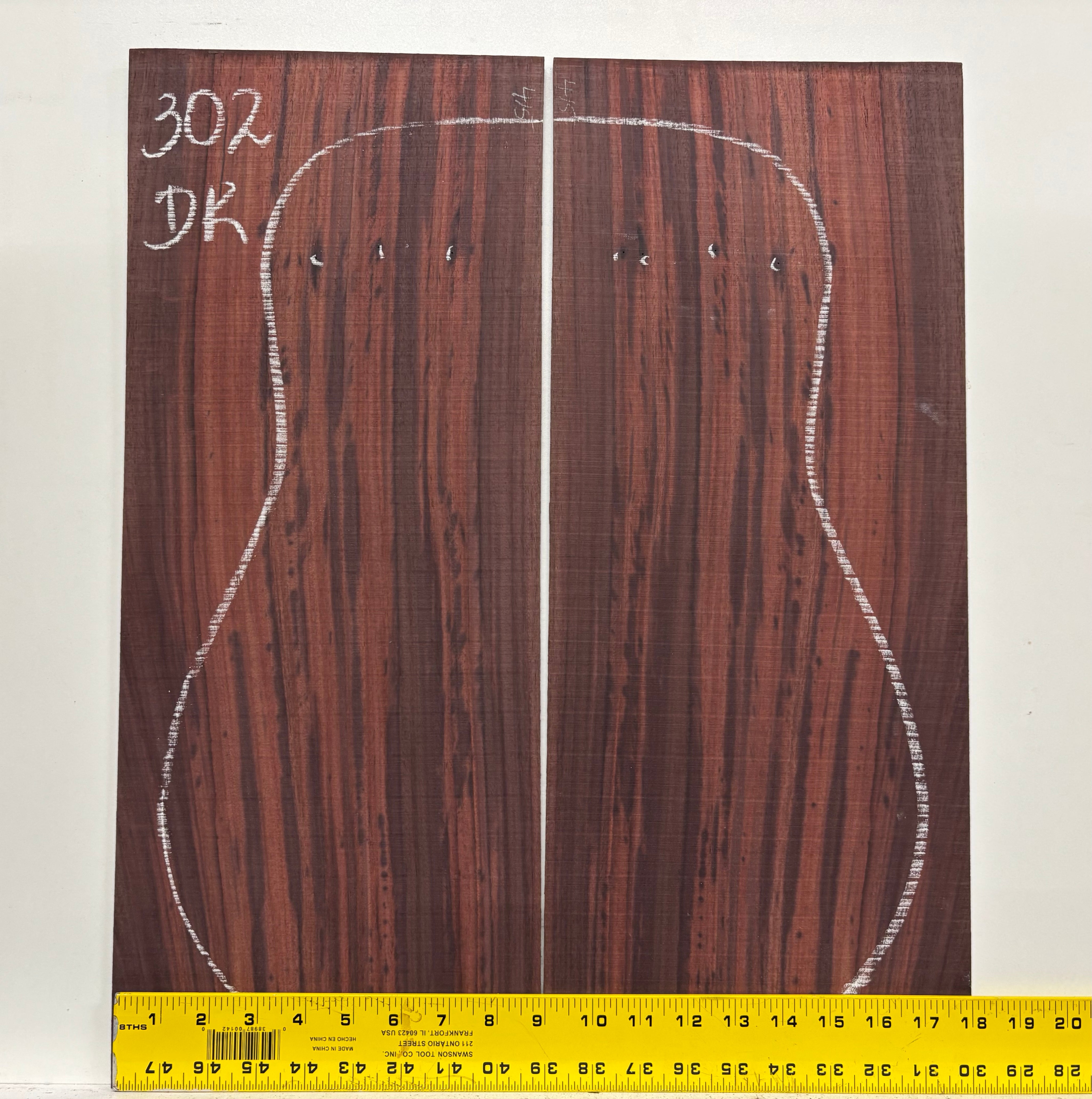 Royal Indian Rosewood Dreadnought Guitar Back Set #302 Exotic Wood Zone 