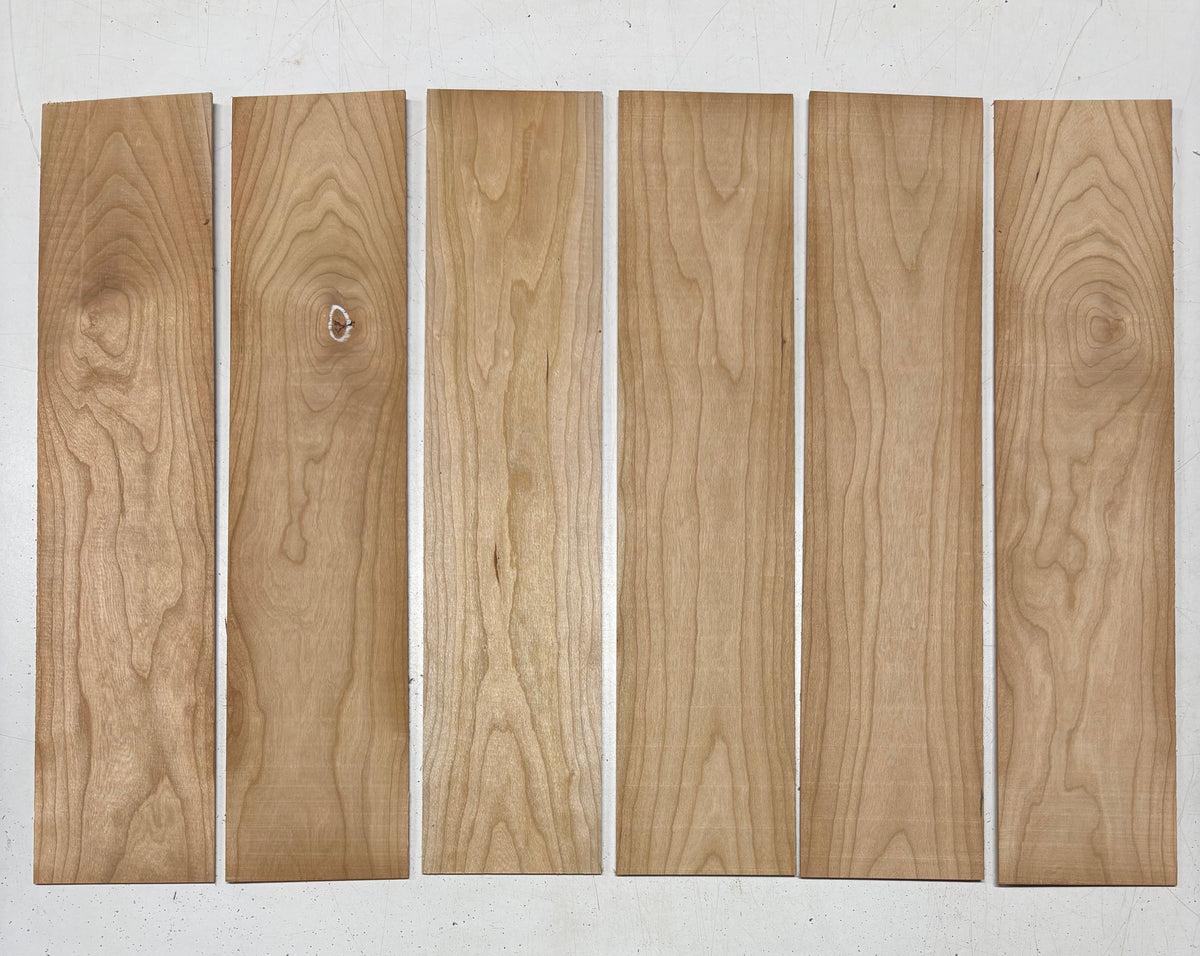 6 Pack, Cherry Thin Stock Lumber 18"x4"x1/16"#7814 - Exotic Wood Zone
