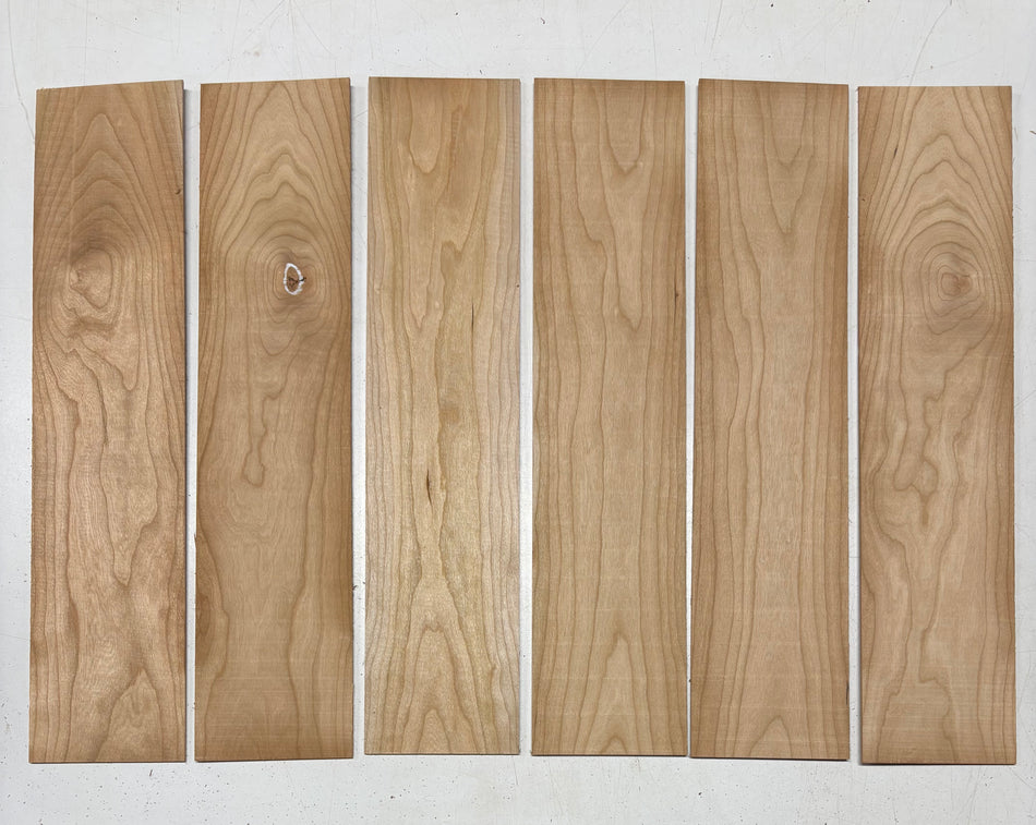 6 Pack, Cherry Thin Stock Lumber 18"x4"x1/16"#7814 - Exotic Wood Zone