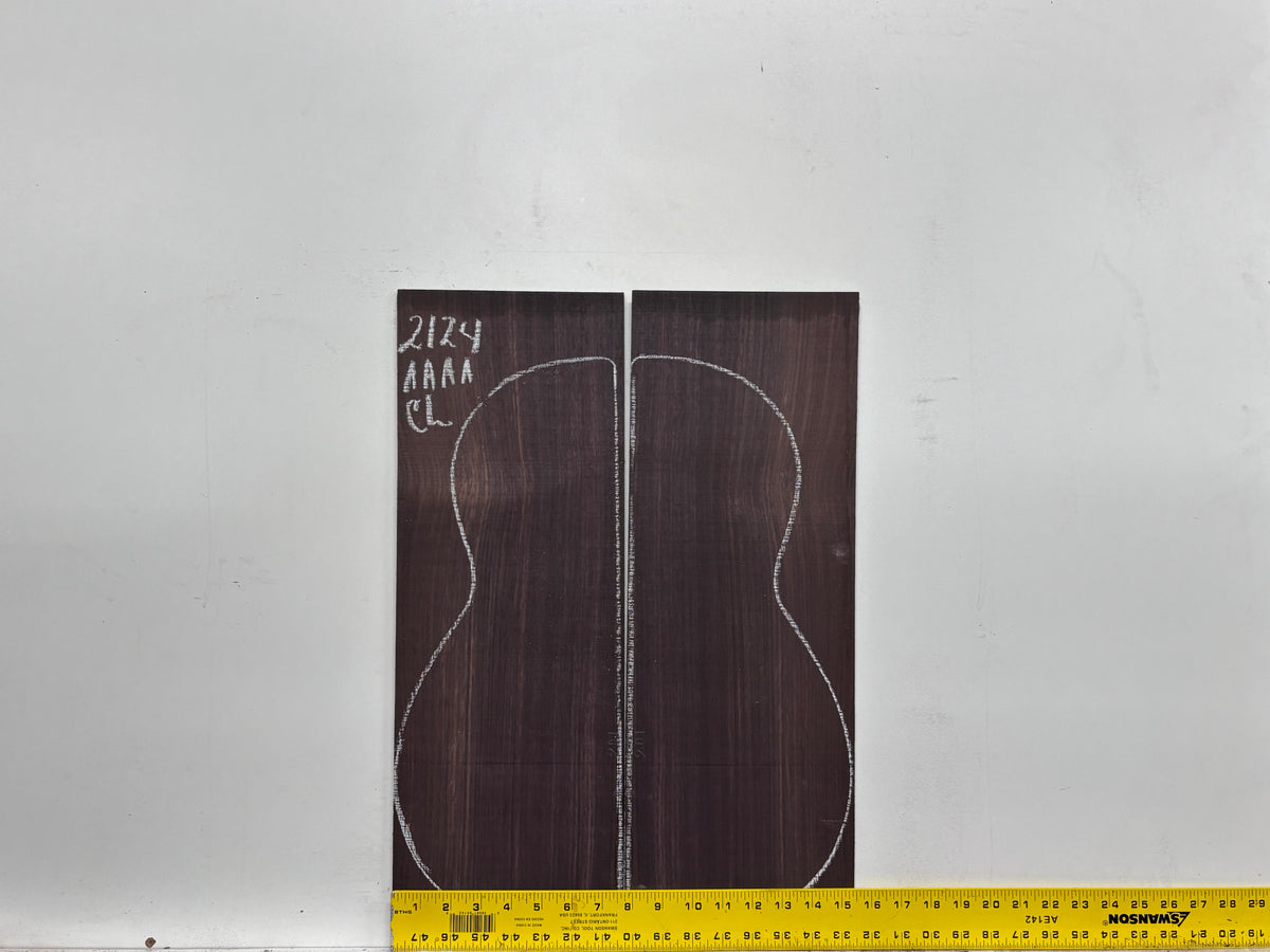 East Indian Rosewood Classical AAAA Grade Guitar Back & Side Set #2124 - Exotic Wood Zone