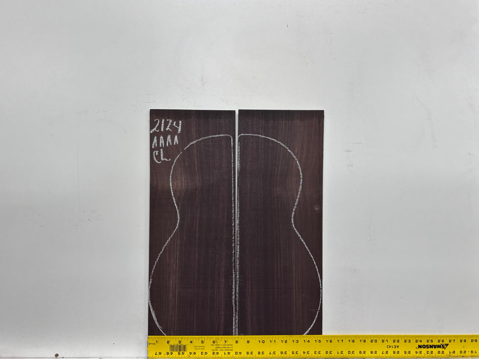 East Indian Rosewood Classical AAAA Grade Guitar Back & Side Set #2124 - Exotic Wood Zone