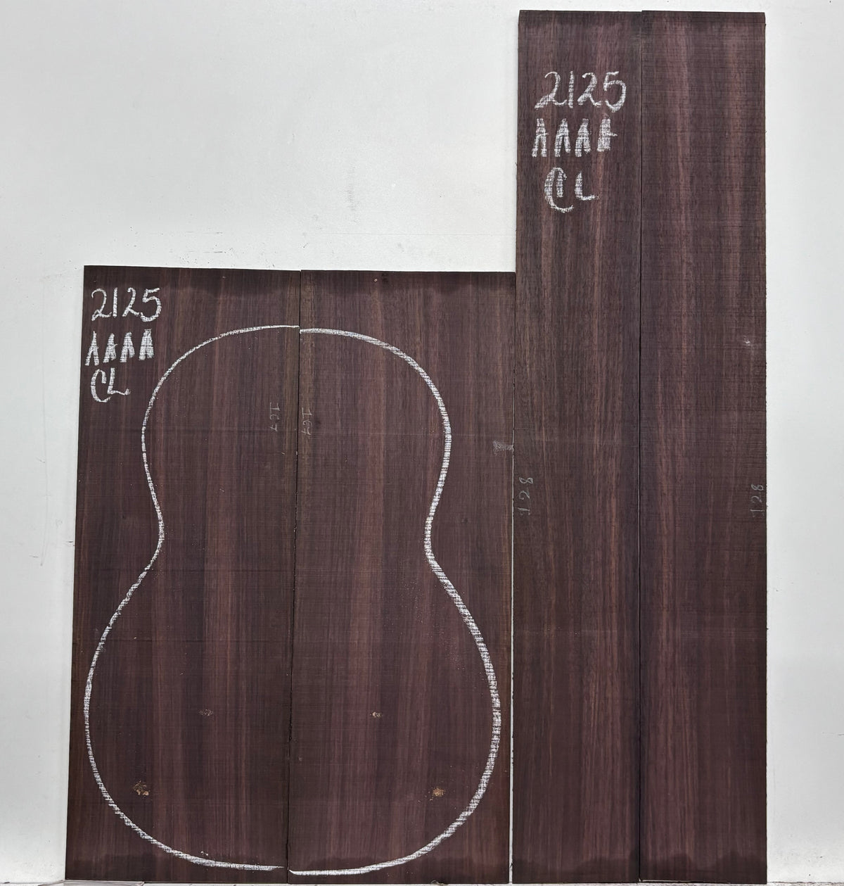 East Indian Rosewood Classical AAAA Grade Guitar Back & Side Set #2125 - Exotic Wood Zone