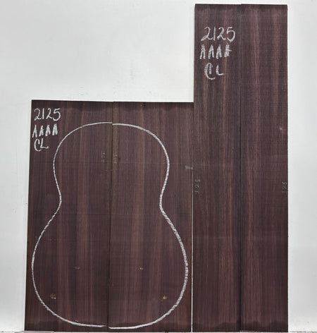 East Indian Rosewood Classical AAAA Grade Guitar Back & Side Set #2125 - Exotic Wood Zone