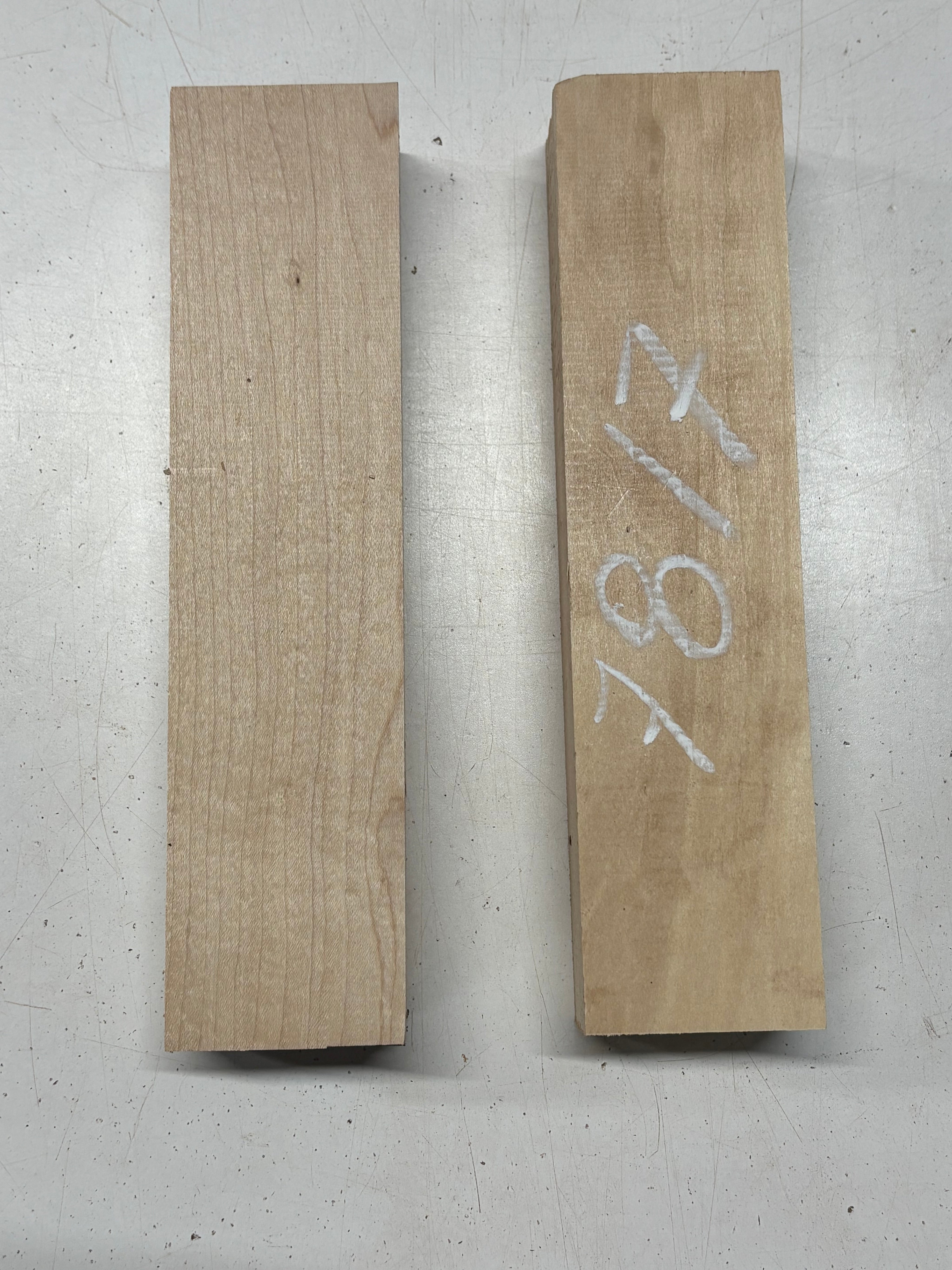2 Pack, 2 Species Hard Maple + Basswood Lumber Board Blanks 10-1/2"x2-1/2"x1-7/8"#7817 - Exotic Wood Zone