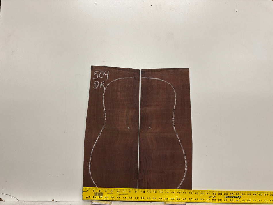 Waterfall Indian Rosewood Dreadnought Guitar Back & Side Set #504