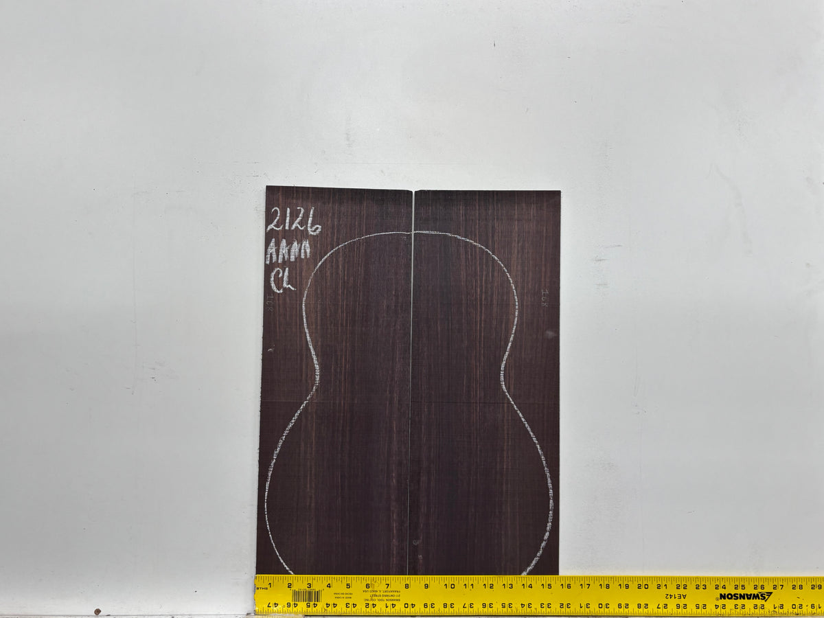 East Indian Rosewood Classical AAAA Grade Guitar Back & Side Set #2126 - Exotic Wood Zone