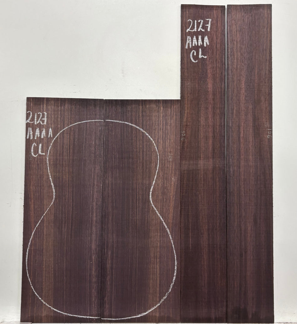 East Indian Rosewood Classical AAAA Grade Guitar Back & Side Set #2127 - Exotic Wood Zone