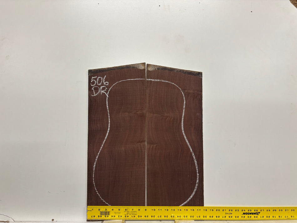 Waterfall Indian Rosewood Dreadnought Guitar Back & Side Set #506