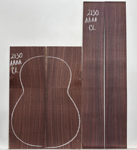 East Indian Rosewood Classical AAAA Grade Guitar Back & Side Set #2130 - Exotic Wood Zone