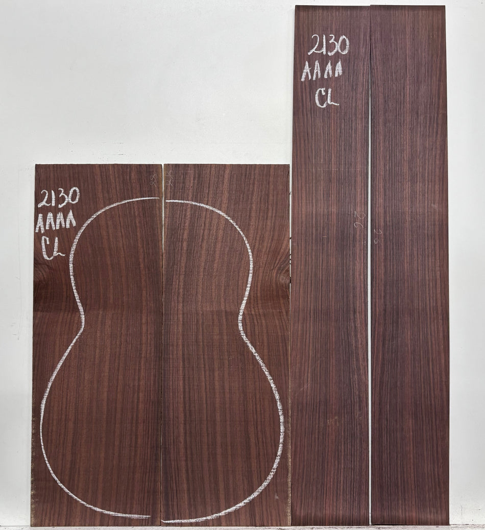 East Indian Rosewood Classical AAAA Grade Guitar Back & Side Set #2130 - Exotic Wood Zone