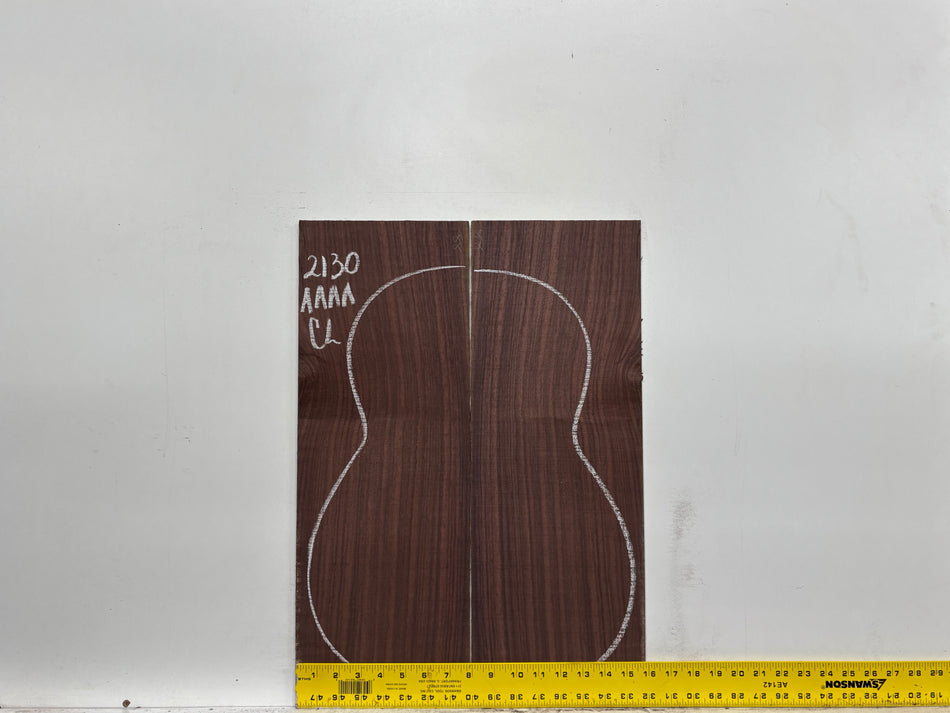 East Indian Rosewood Classical AAAA Grade Guitar Back & Side Set #2130 - Exotic Wood Zone