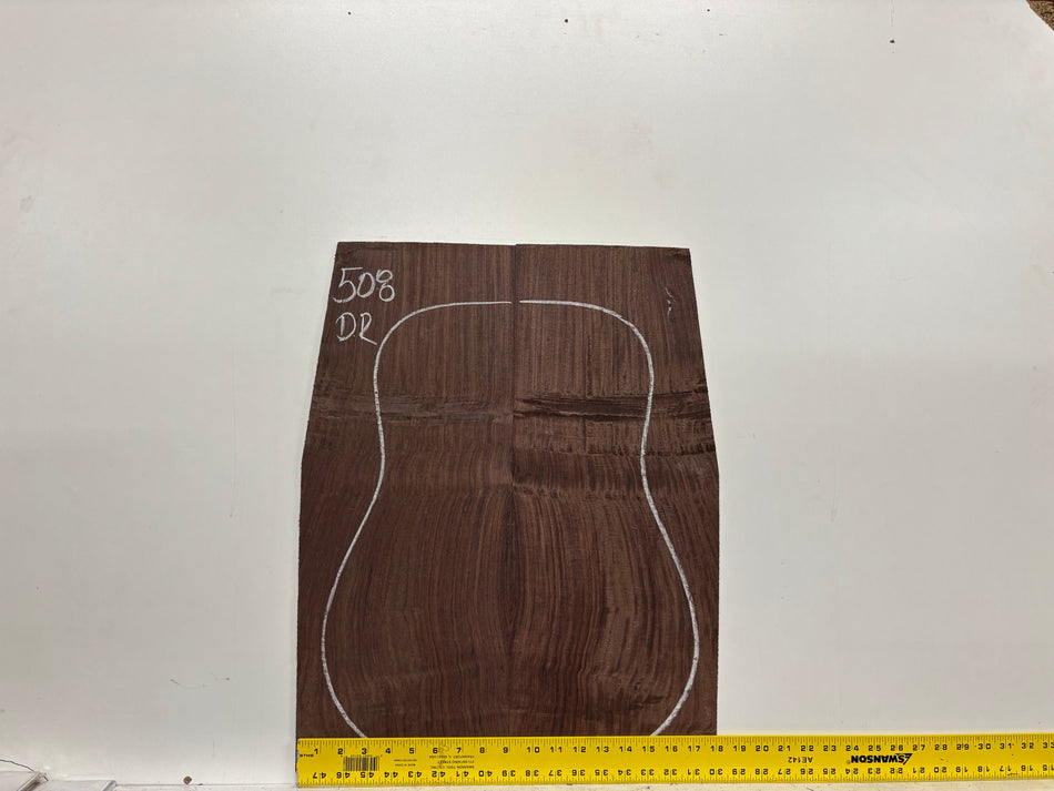 Waterfall Indian Rosewood Dreadnought Guitar Back & Side Set #508