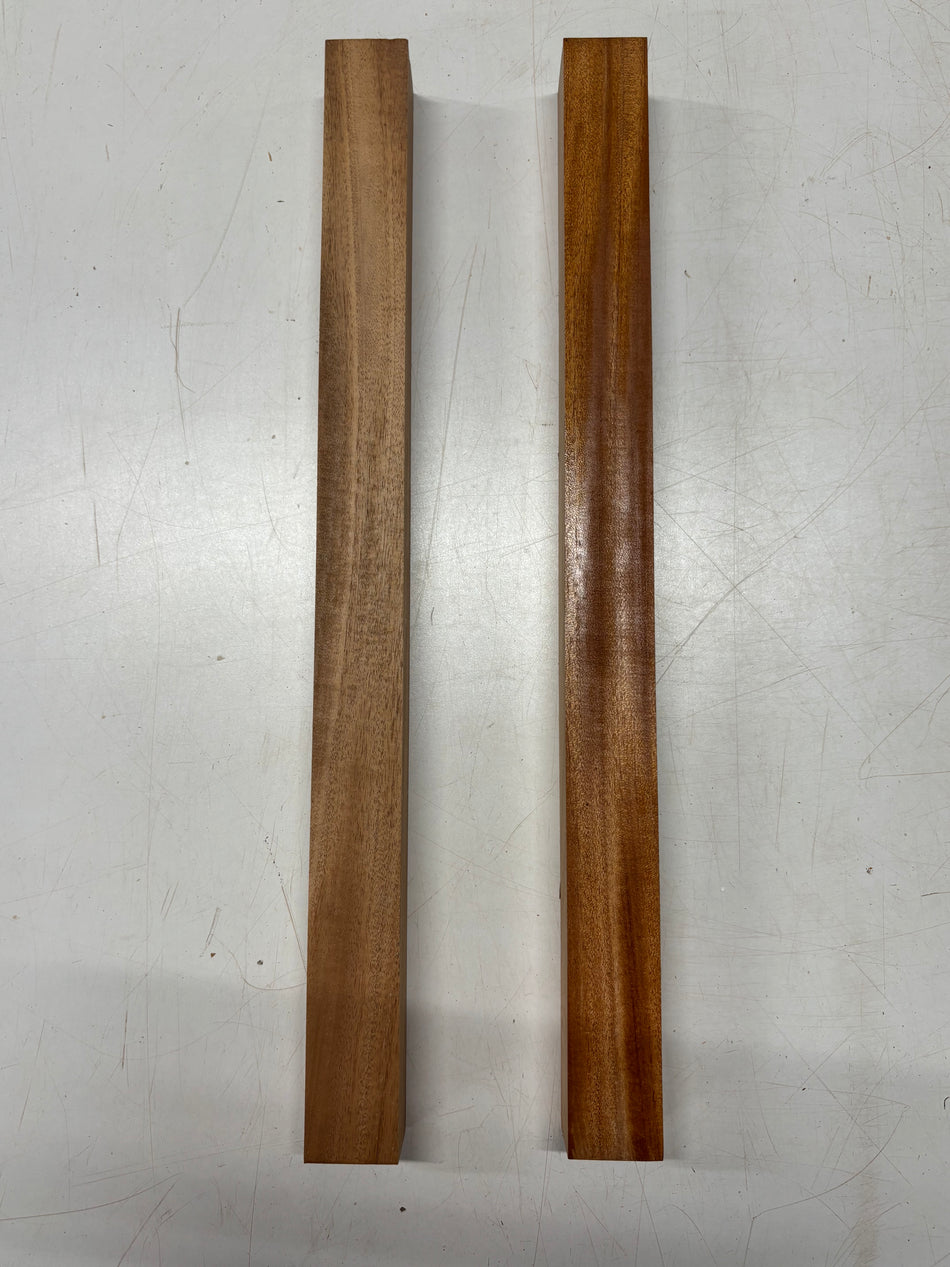 2 Pack, African Mahogany Turning Wood Blanks 22" x 1-3/4" x 1-3/4"#4502