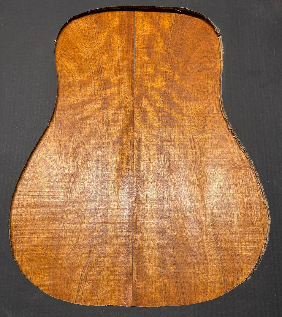 Flame Genuine Mahogany Dreadnought Guitar Back & Side Set #4014