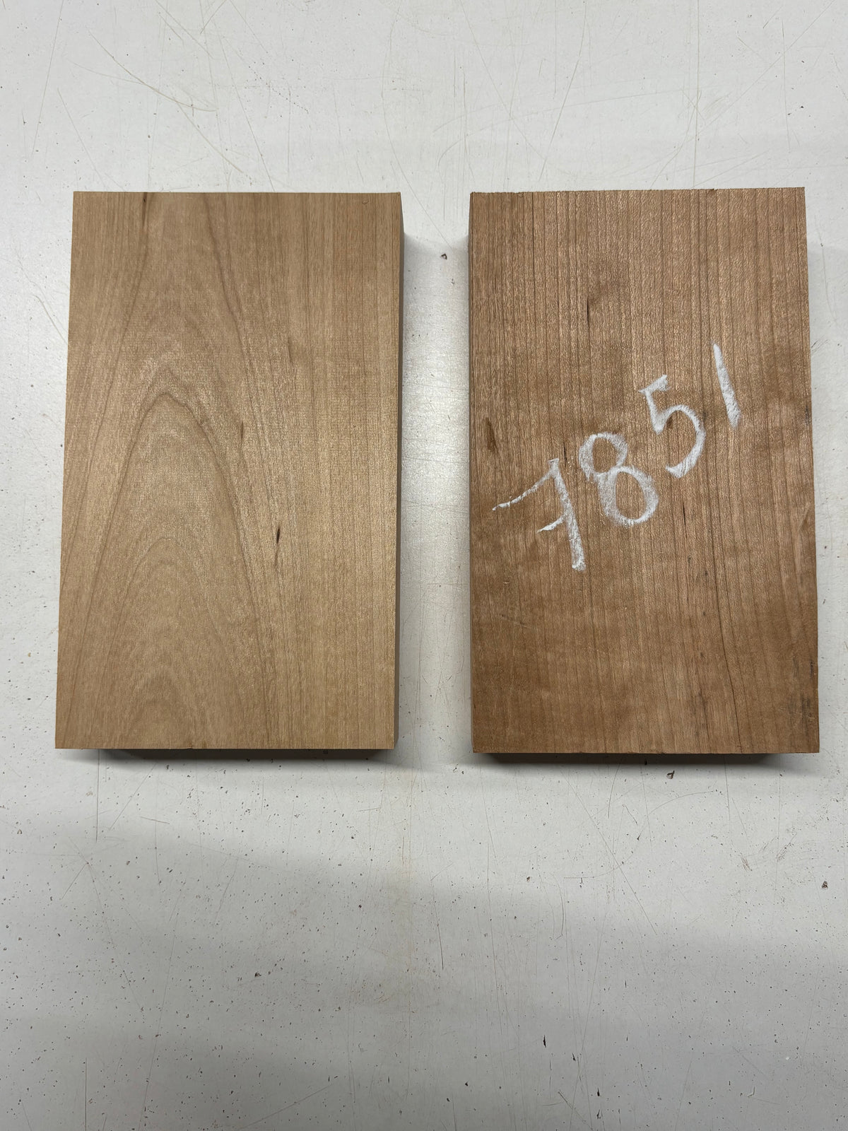 2 Pack, 2 Species Red Alder + Cherry Lumber Board Blanks 9"x5-1/2"x1-7/8" #7851 - Exotic Wood Zone
