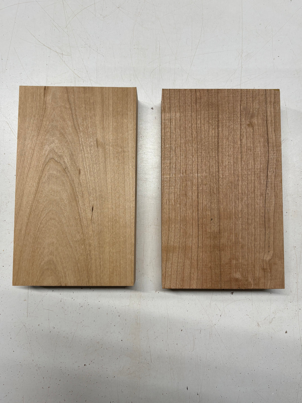 2 Pack, 2 Species Red Alder + Cherry Lumber Board Blanks 9"x5-1/2"x1-7/8" #7851 - Exotic Wood Zone
