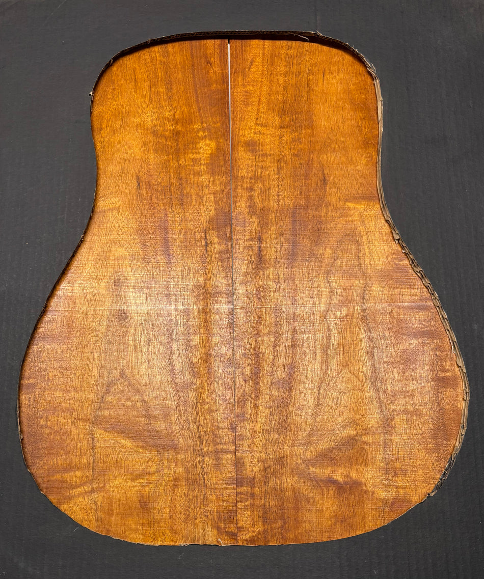 Flame Genuine Mahogany Dreadnought Guitar Back & Side Set #4017