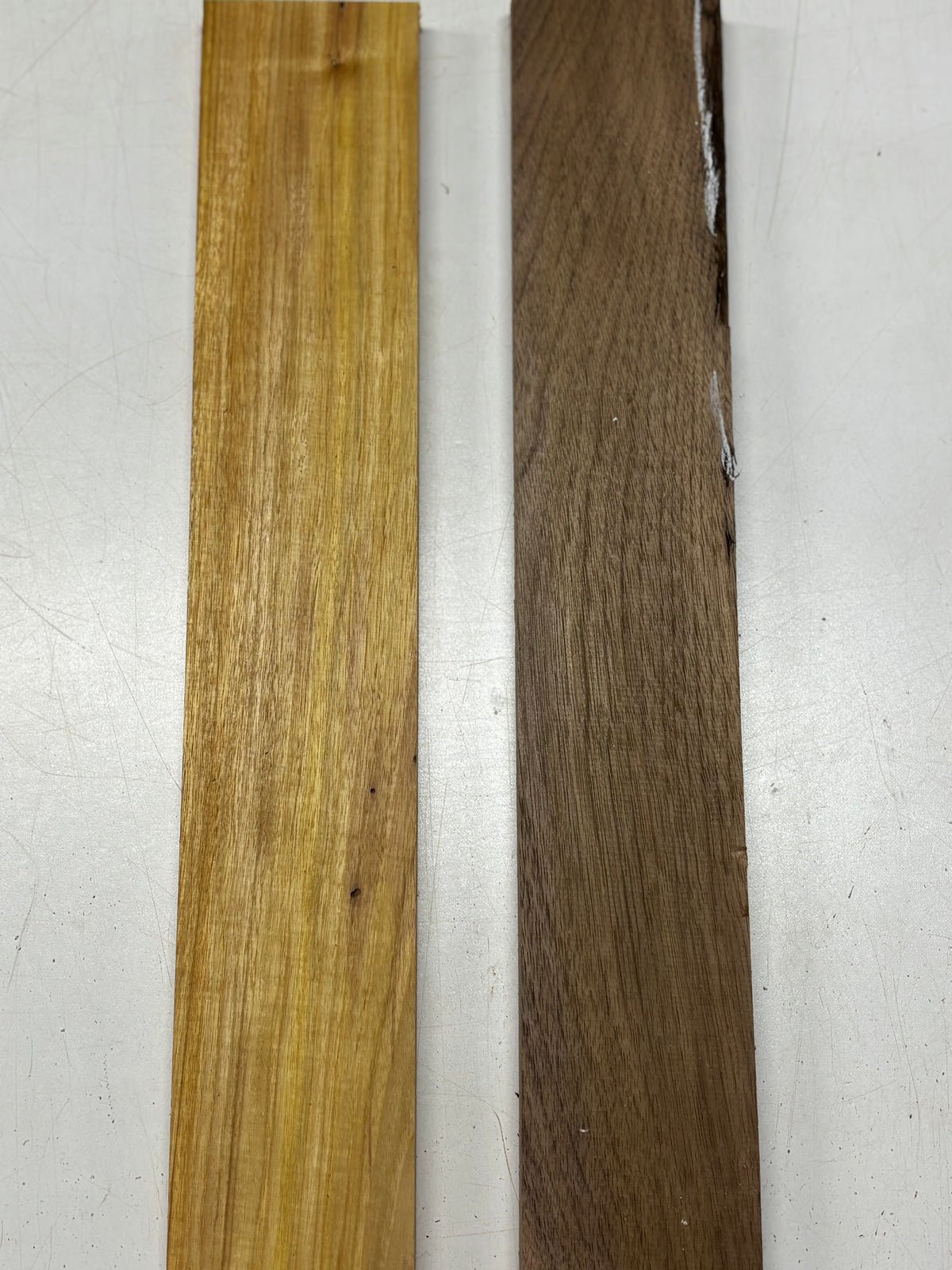 2 Pack, 2 Species Black Walnut + Canarywood Thin Stock Lumber 23"x2-7/8"x5/8" #7852 - Exotic Wood Zone