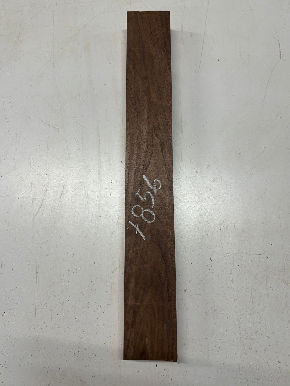 1 Piece, Figured Black Walnut Guitar Neck Blank 24"x3-1/4"x1-7/8" #7856 - Exotic Wood Zone