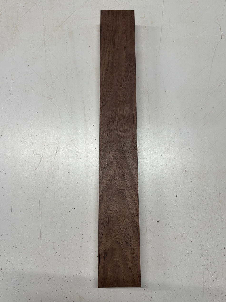 1 Piece, Figured Black Walnut Guitar Neck Blank 24"x3-1/4"x1-7/8" #7856 - Exotic Wood Zone