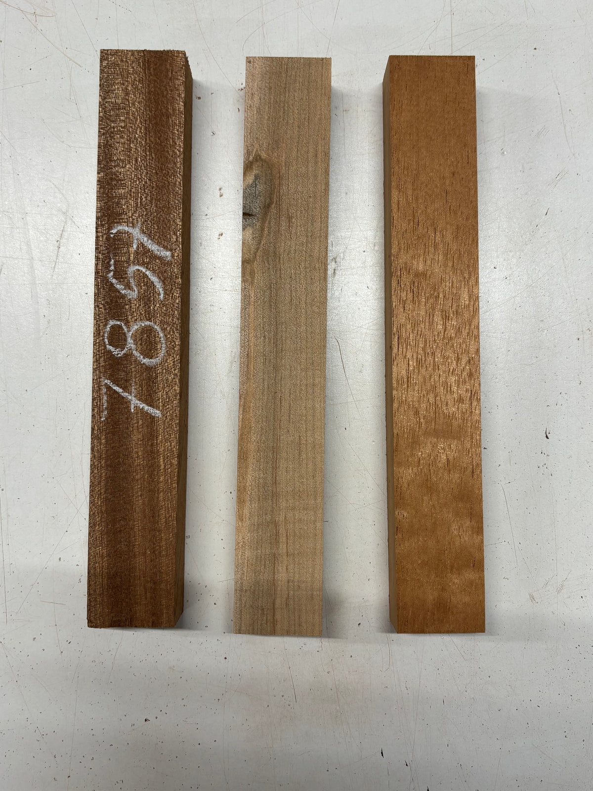 3 Pack, 3 Species Sapele + Ambrosia Maple + Spanish Cedar Thin Stock Lumber 12"x1-3/4"x1-1/4" #7857 - Exotic Wood Zone